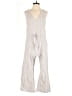 Drew 100% Cotton Stripes Ivory Jumpsuit Size S - photo 1