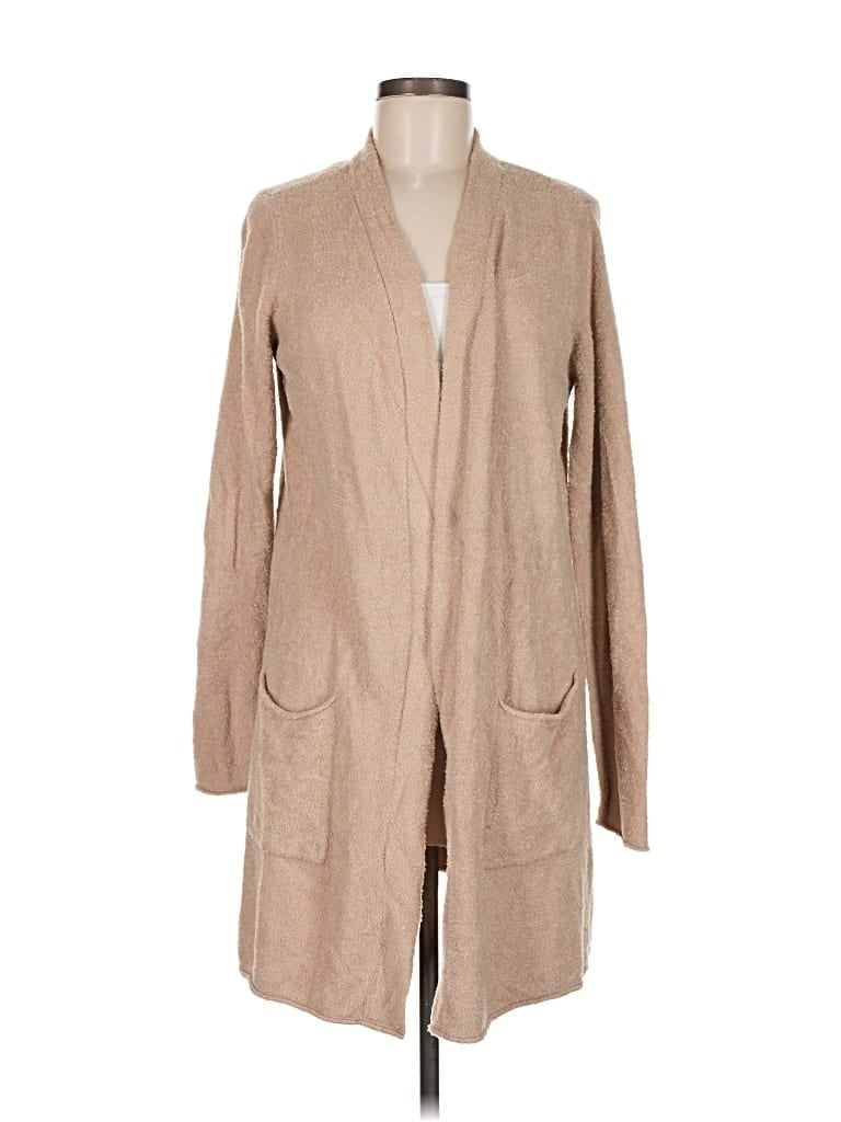 Pre-owned Barefoot Dreams Cozychic Lite Cardigan Sweater In Brown