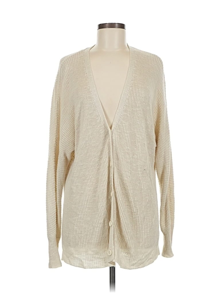 Pre-owned Charlotte Russe Cardigan Sweater In White