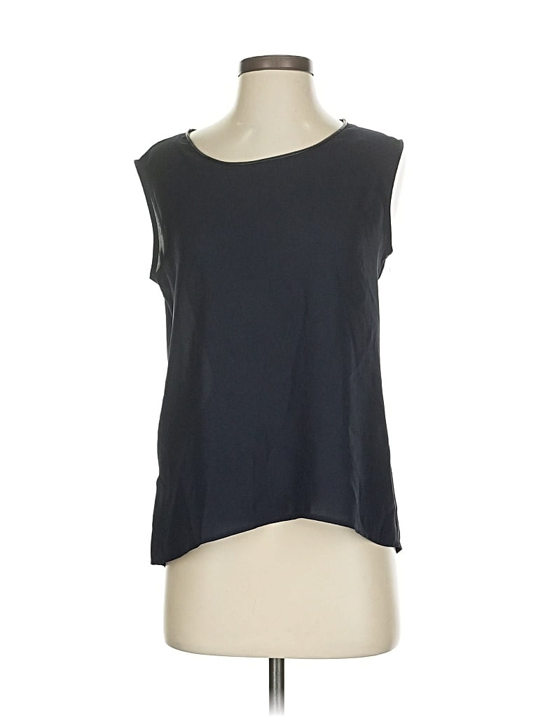 Pre-owned Ann Taylor Sleeveless Top Black Scoop Neck Tops