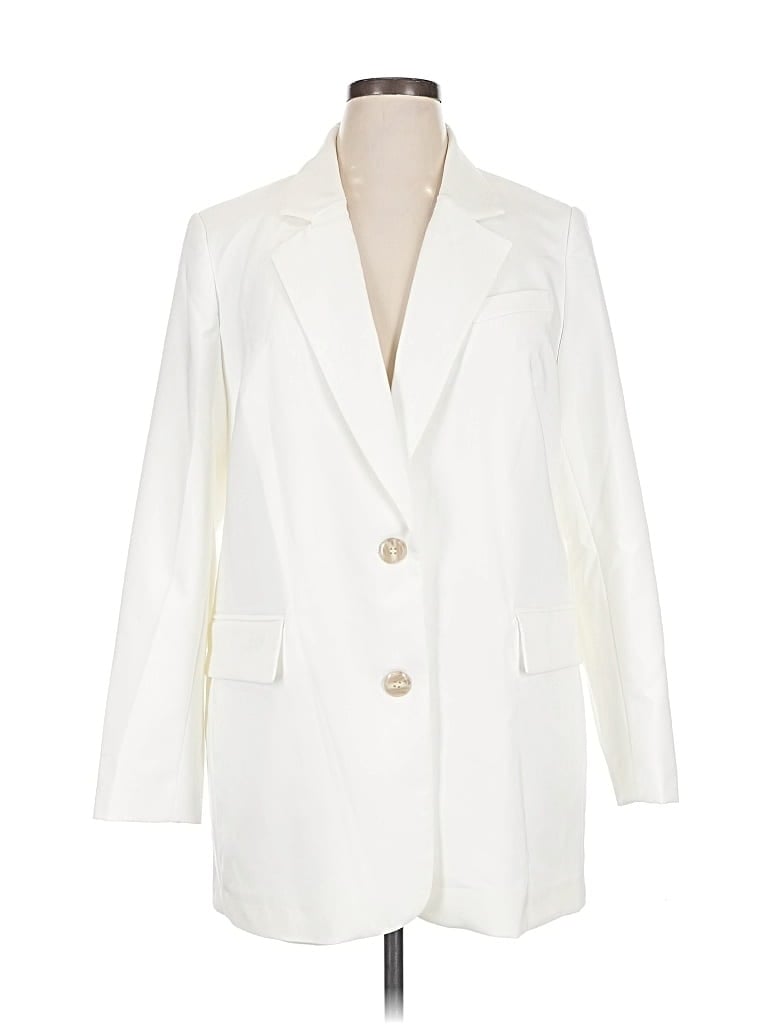 Pre-owned Vince Camuto Blazer Jacket In White