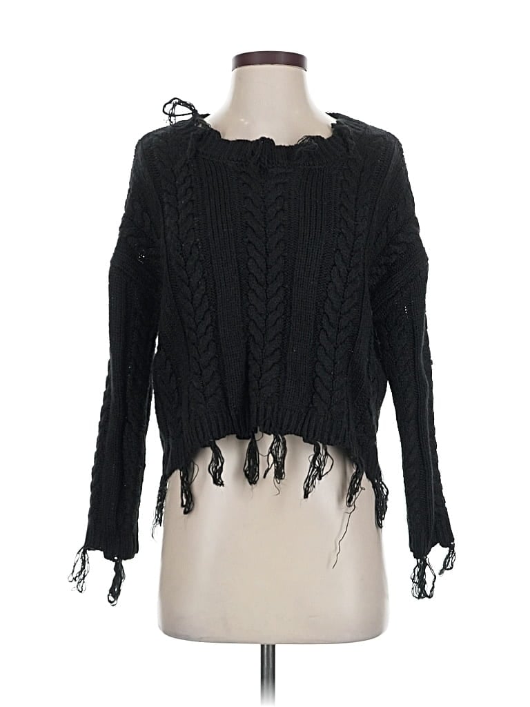 Pre-owned Altar'd State Pullover Sweater In Black