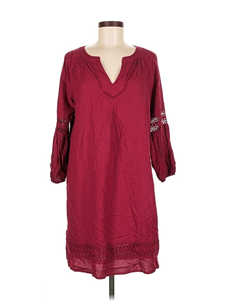 CROWN & IVY Pre-owned Casual Dress In Burgundy
