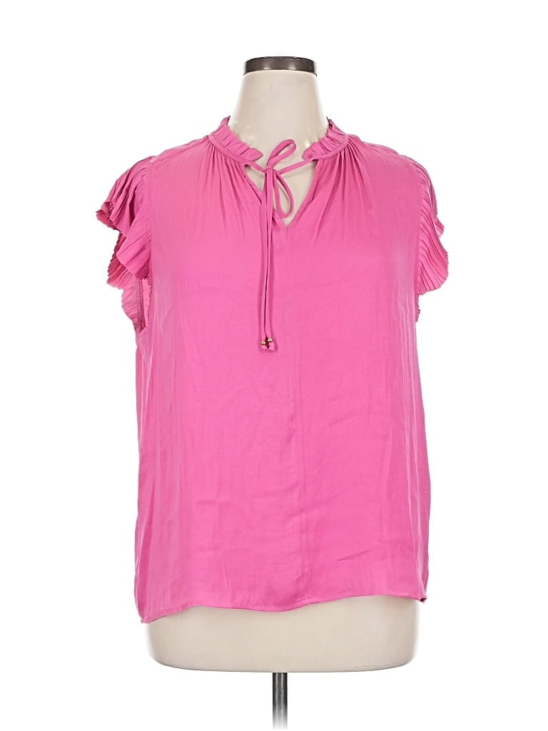 Pre-owned Philosophy Republic Clothing Short Sleeve Blouse In Pink