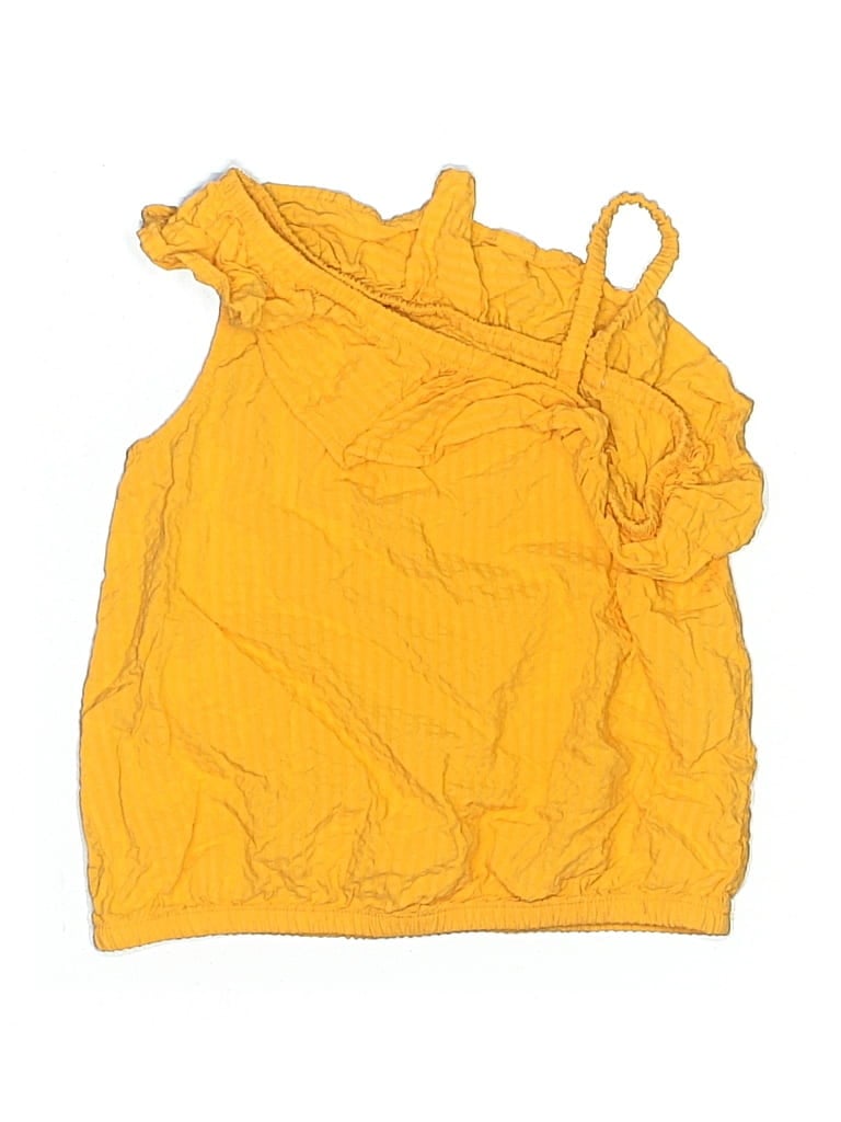 Pre-owned Cat & Jack Kids' Sleeveless Blouse In Yellow