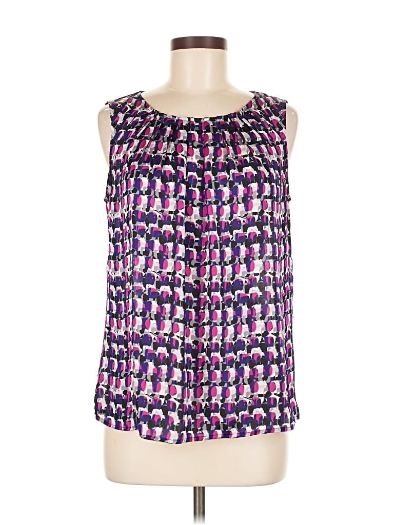 Pre-owned Kasper Sleeveless Blouse In Purple