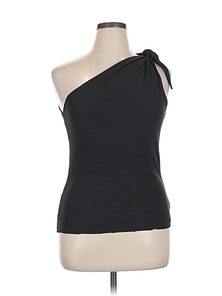 Pre-owned Chicwish Sleeveless Top Black One Shoulder Neckline Tops