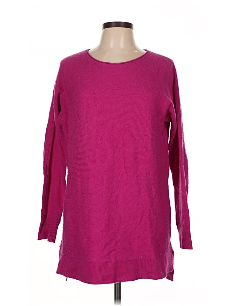 Pre-owned Halogen Wool Pullover Sweater In Pink