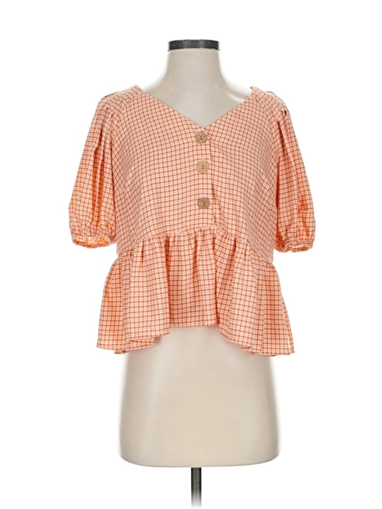 Pre-owned Lc Lauren Conrad 3/4 Sleeve Blouse In Orange
