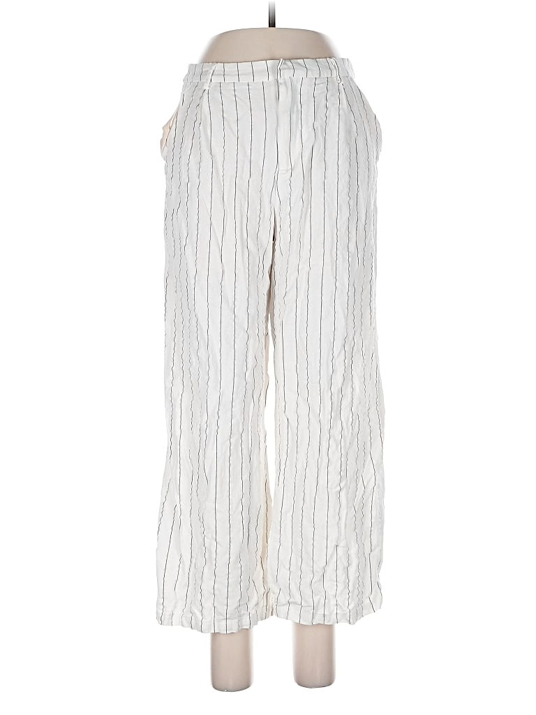 Pre-owned Motf Linen Pants In White