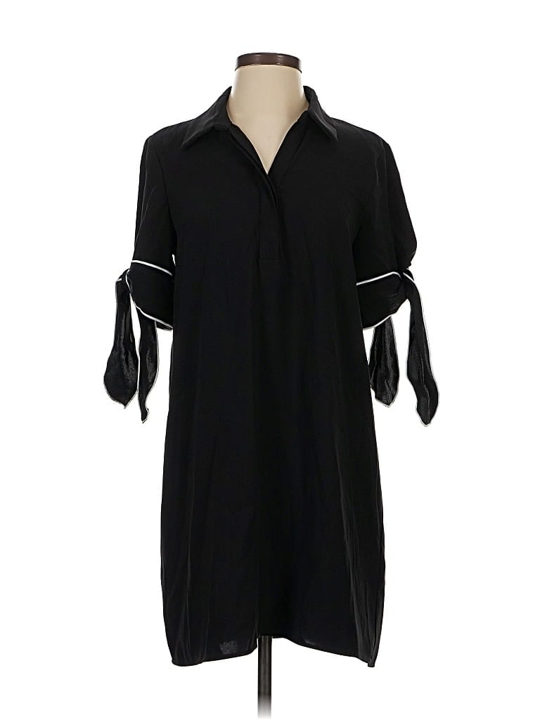 Pre-owned Zara Basic Casual Dress In Black