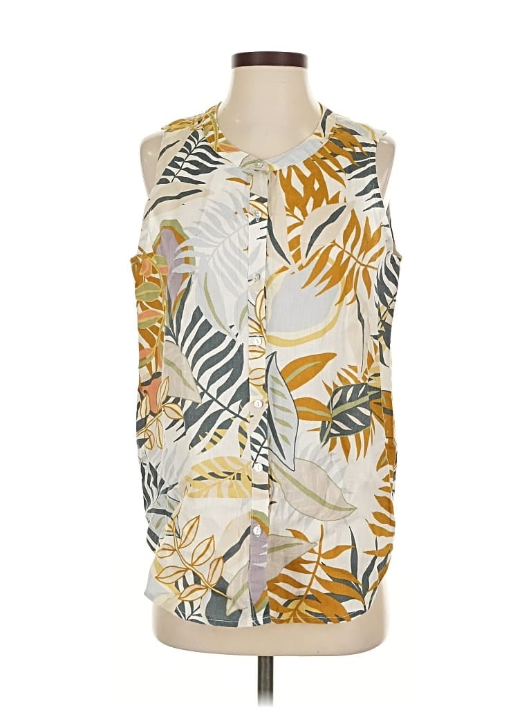 Pre-owned C&c California Tank Top Yellow Halter Neckline Tops