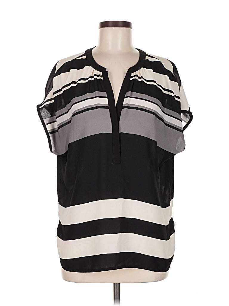 BANANA REPUBLIC Pre-owned Short Sleeve Blouse In Black