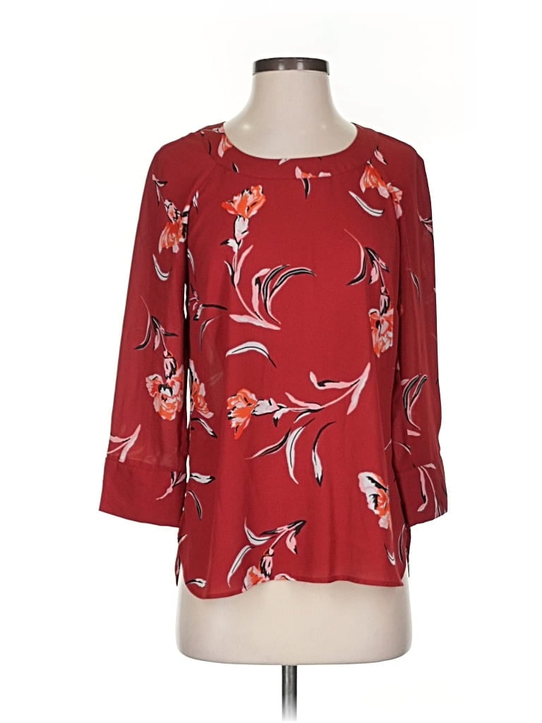 DANIEL RAINN Pre-owned 3/4 Sleeve Blouse In Red