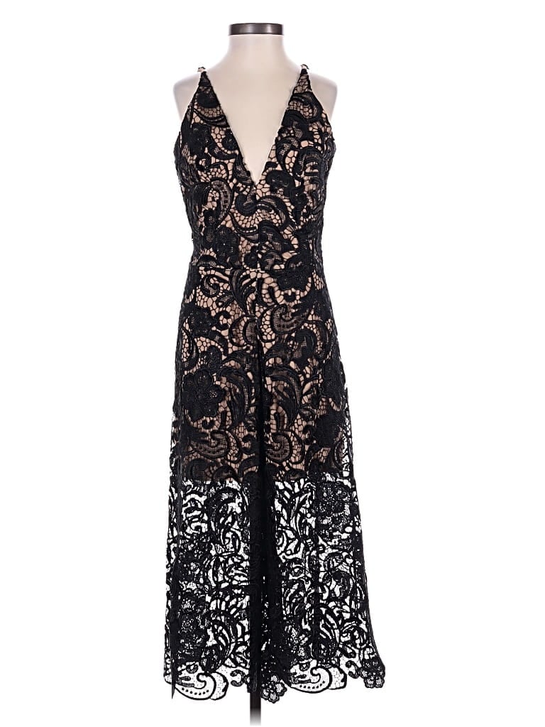 DRESS THE POPULATION Pre-owned Jumpsuit In Black