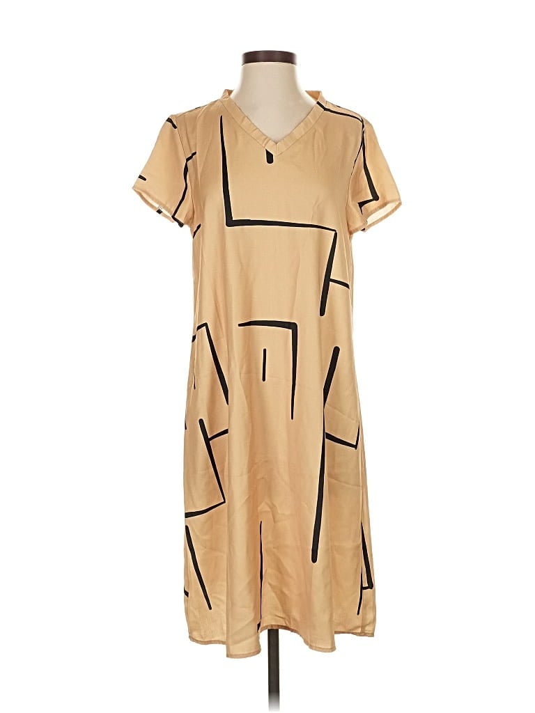 Pre-owned Unbranded Casual Dress In Brown