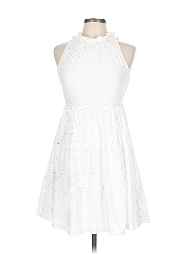 Pre-owned Vibe Sportswear Cocktail Dress In White