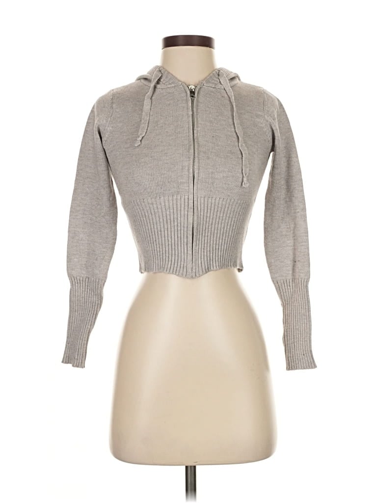 Pre-owned Unbranded Cardigan Sweater In Gray