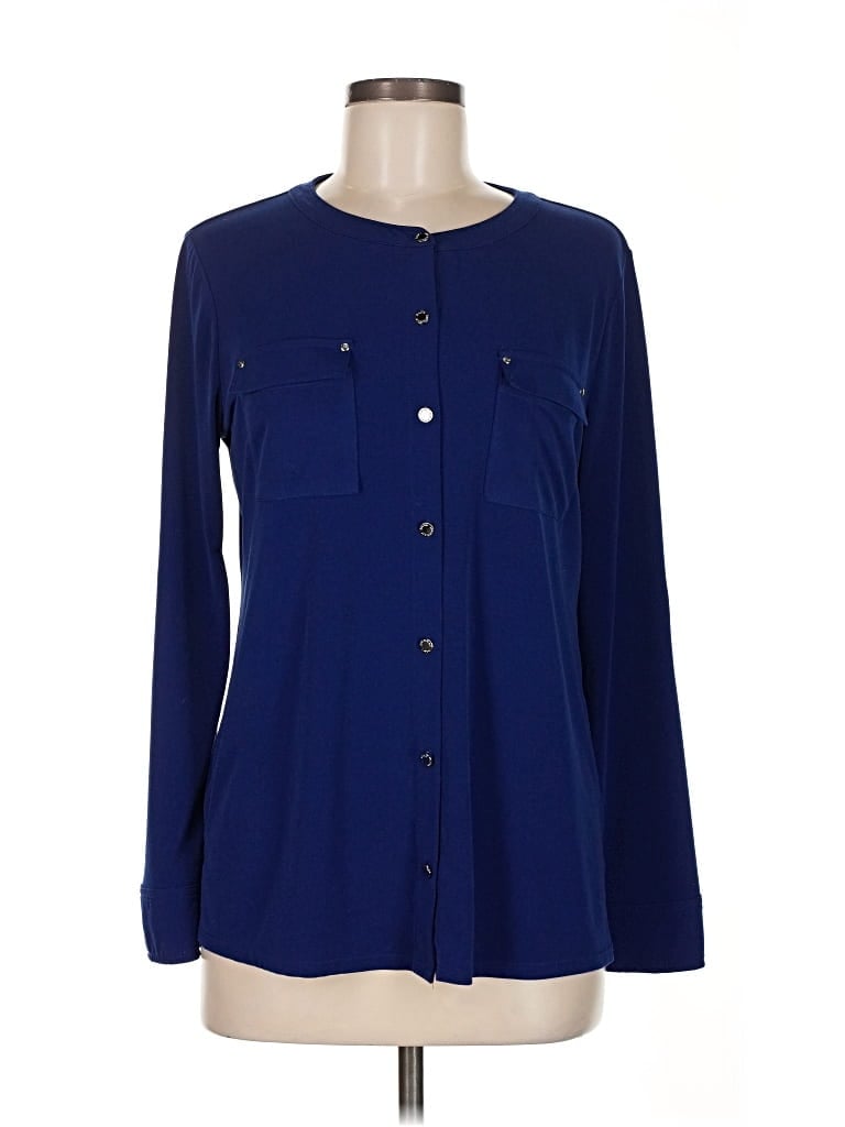 DANA BUCHMAN Pre-owned Long Sleeve Blouse In Blue