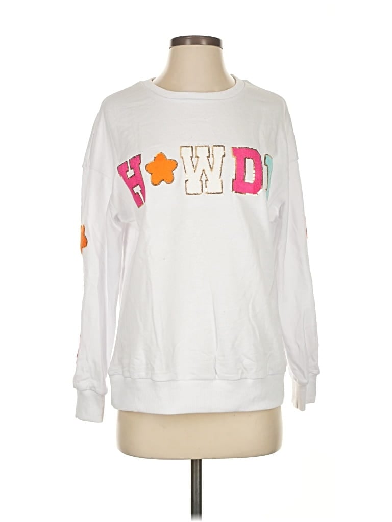 Pre-owned Unbranded Sweatshirt In White