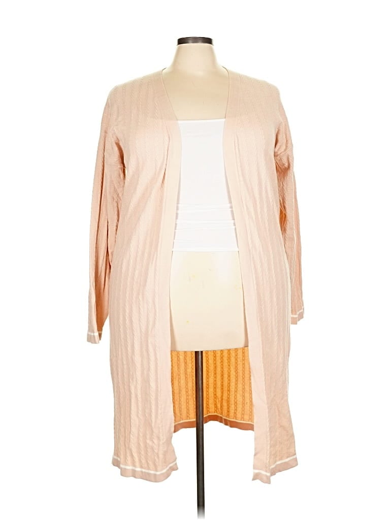 Pre-owned Zyia Active Cardigan Sweater In Brown