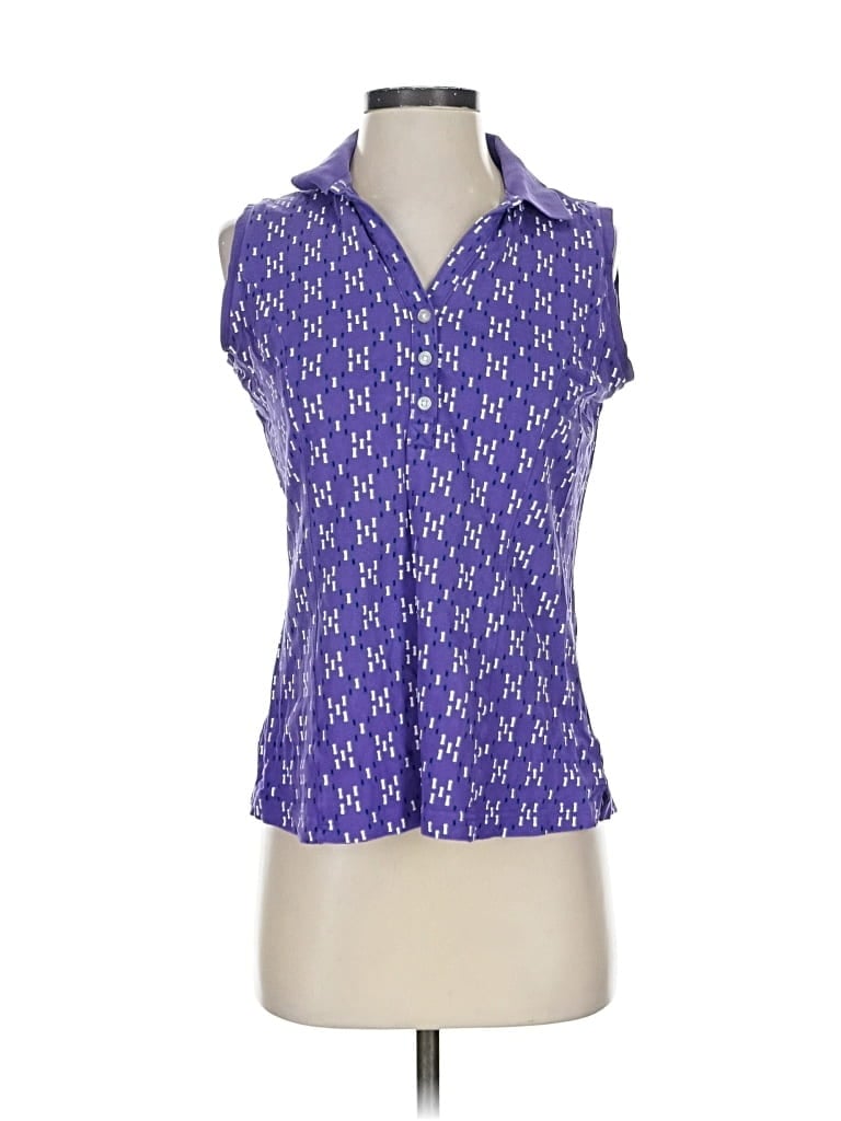 Pre-owned Riders By Lee Short Sleeve Polo Shirt In Purple