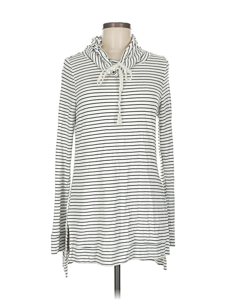 Pre-owned Daily Ritual Long Sleeve Top Silver Cowl Neck Tops