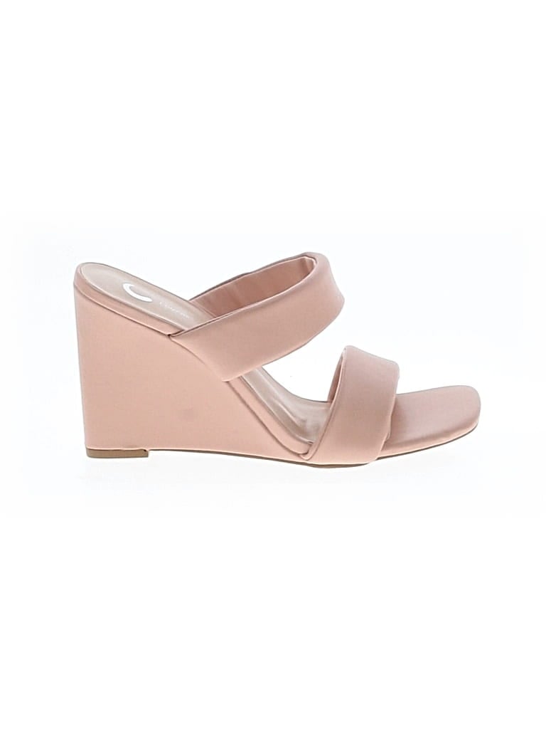 Pre-owned Journee Collection Wedges In Pink