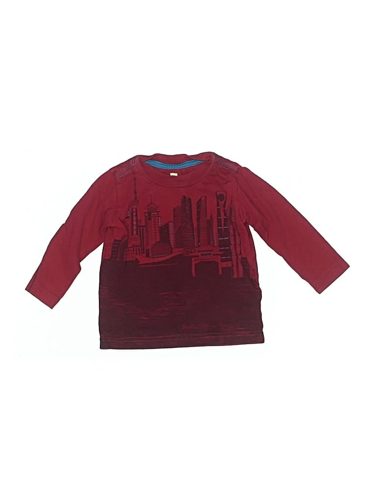 TEA Pre-owned Babies' Long Sleeve T-shirt In Burgundy