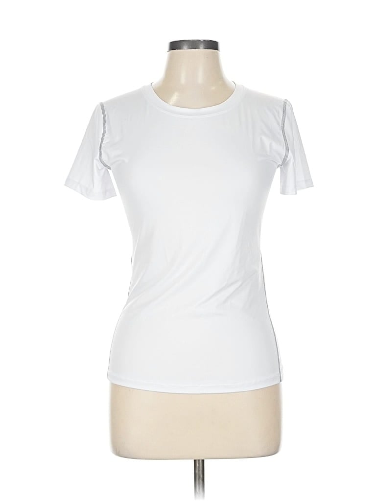 Pre-owned Unbranded Active T-shirt In White