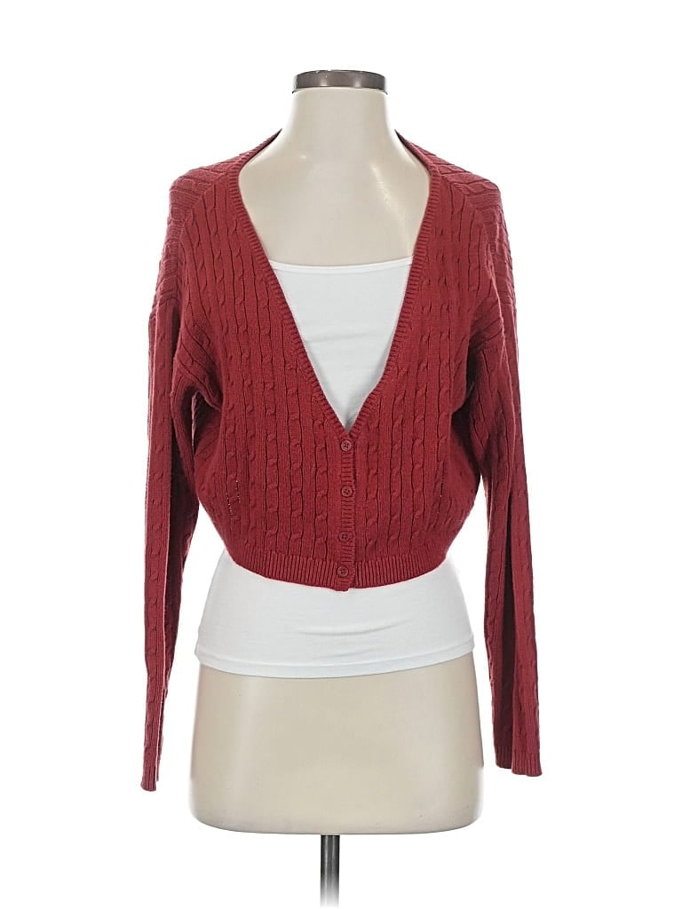 Pre-owned Kendall & Kylie Cardigan Sweater In Red