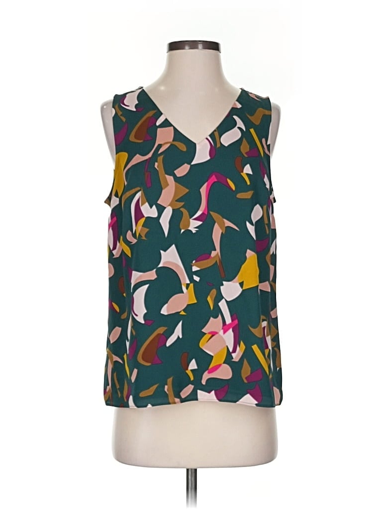 Pre-owned Nine West Sleeveless Blouse In Green