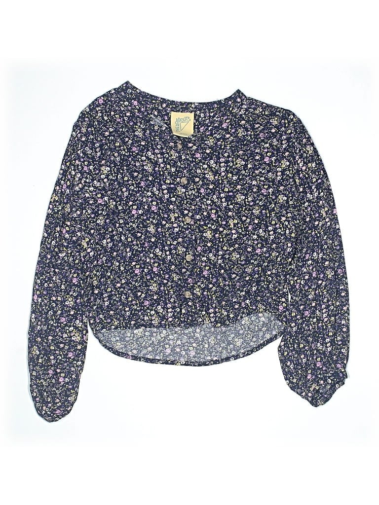 Pre-owned Thereabouts Kids' Long Sleeve Blouse In Blue