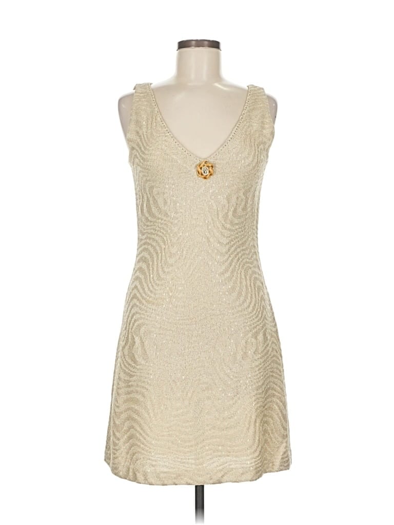 Pre-owned St John Cocktail Dress In White