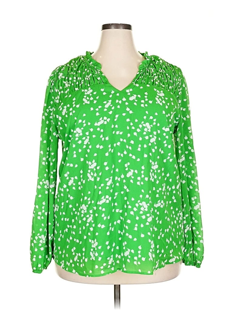 Pre-owned Dokotoo 3/4 Sleeve Blouse In Green