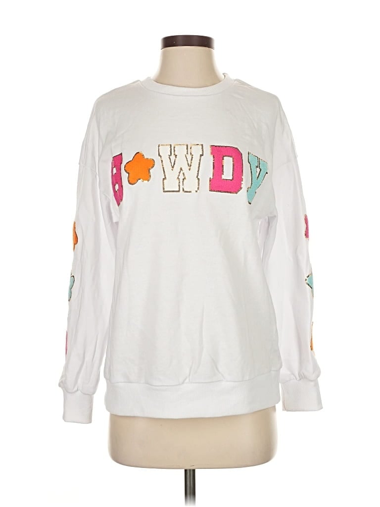 Pre-owned Unbranded Sweatshirt In White