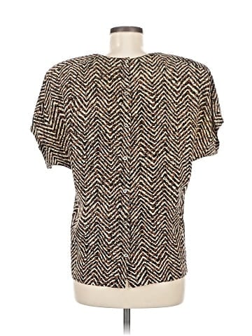 Linda Allard Ellen Tracy Short Sleeve Silk Top (view 2)