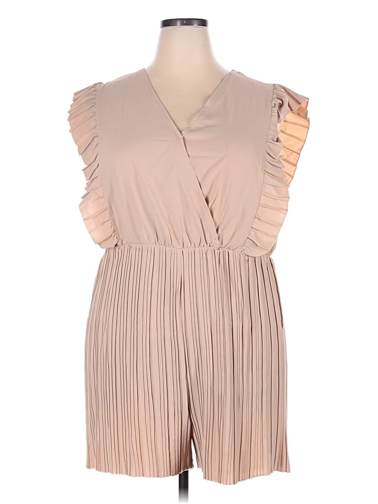 Pre-owned Shein Curve Romper In Brown