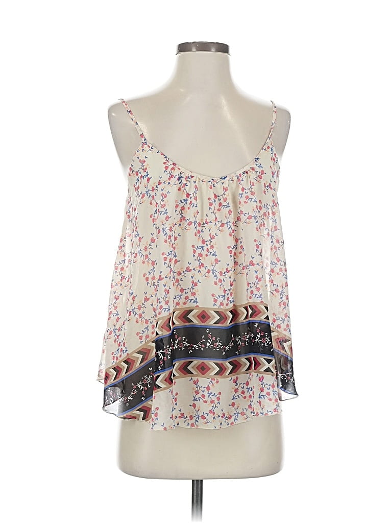 Pre-owned Express Sleeveless Blouse In White