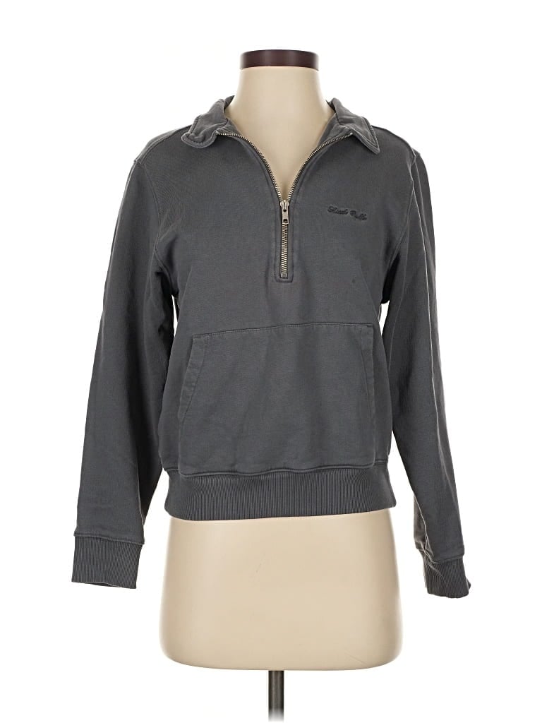 Pre-owned Assorted Brands Zip Up Hoodie In Gray