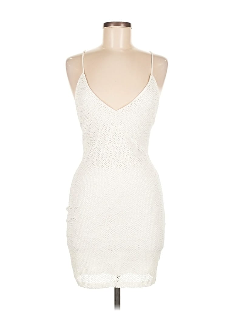 Pre-owned Mng Cocktail Dress In White