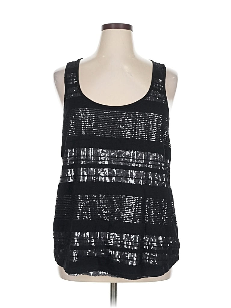 Pre-owned Forever 21 Plus Tank Top Black Square Neckline Tops