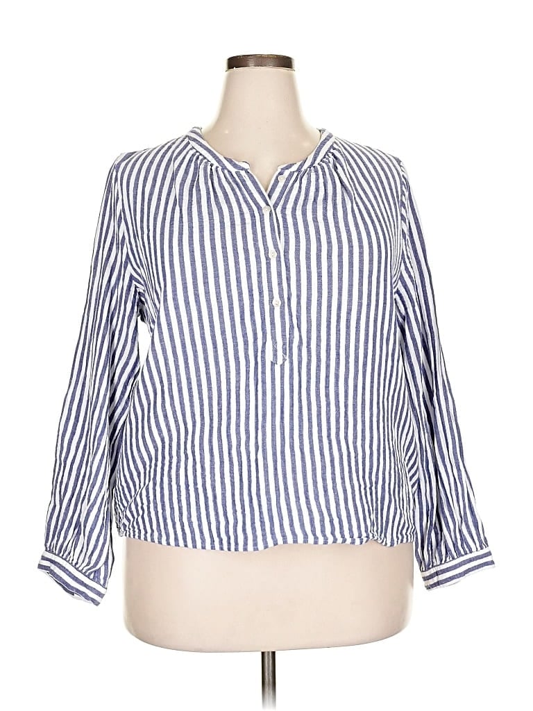 Pre-owned Universal Thread 3/4 Sleeve Blouse In Blue