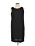 Studio I 100% Polyester Solid Black Casual Dress Size 10 (petite) - photo 1
