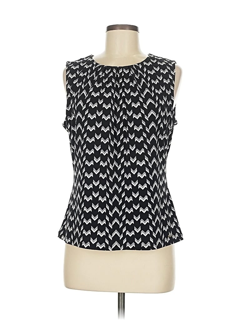 Pre-owned Calvin Klein Sleeveless Blouse In Black