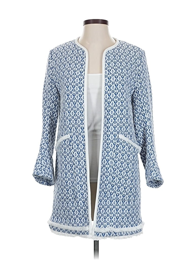Pre-owned Zara Basic Blazer Jacket In Blue