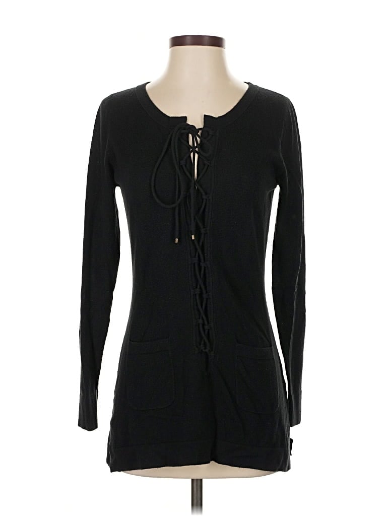 BARBARA BUI Pre-owned Long Sleeve Top Black Keyhole Neckline Tops