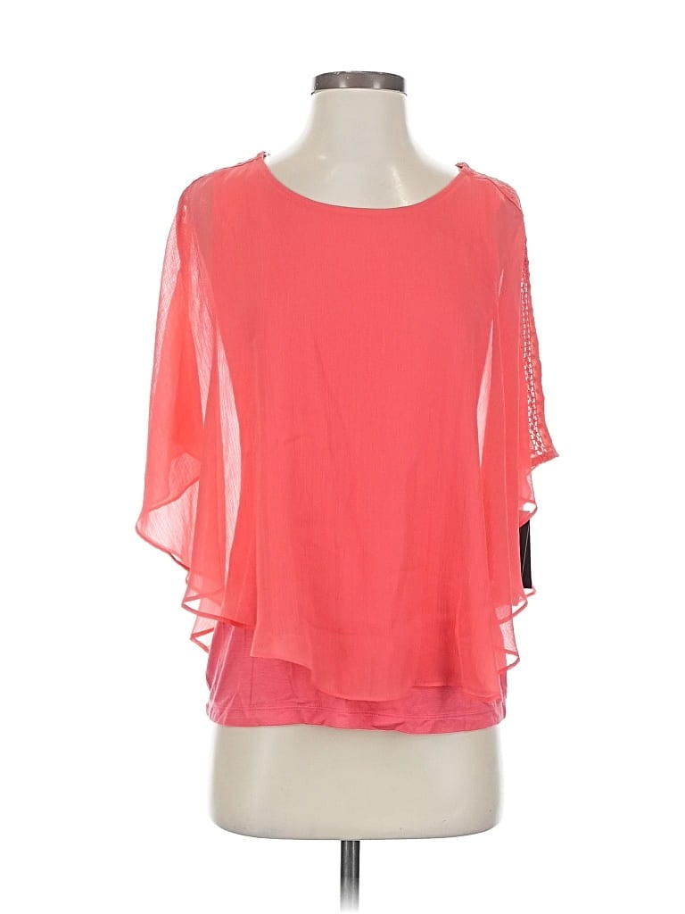 Agb Short Sleeve Blouse In Pink