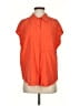 MNG Orange Short Sleeve Blouse Size 4 - photo 1