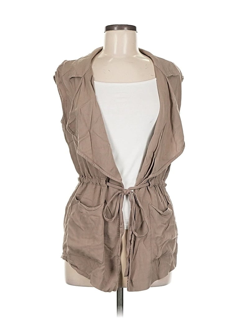 Pre-owned About A Girl Vest In Brown